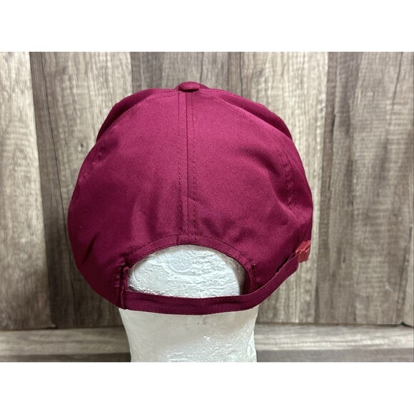 Vtg Longs Drugs Store Pharmacy Adjustable Trucker Hat Burgundy Zip Back Rope HTF - Picture 4 of 15